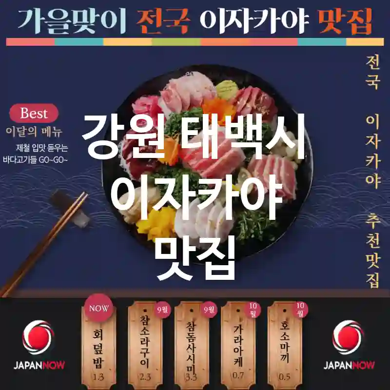 강원 태백시 이자카야 🍤🎎일본 주점의 매력 🌟를 느낄 수 있는 TOP1(✅신선한 재료 사용 🥗 ✅감성적인 분위기 🕯️ ✅예약 필수 📅)
