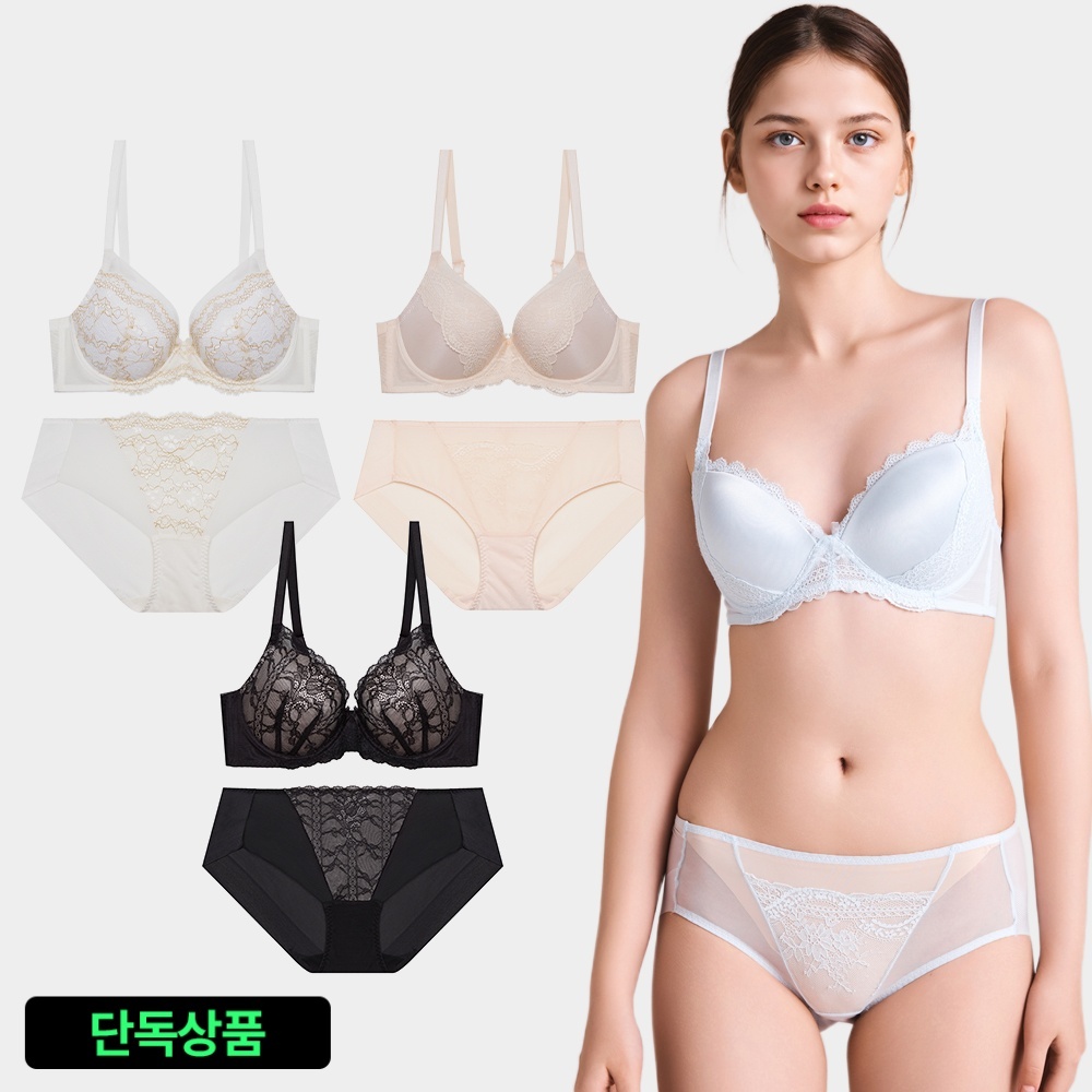 [3SET] 에블린 노와이어 레이스 볼륨 브라 팬티 세트 솔직 사용 후기, 이건 정말 필수템