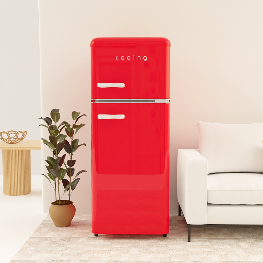 “쿠잉 레트로 소형냉장고 REF-D121 레드 미니 원룸 사무실 신혼 슬림” 사용 후기 그 장단점