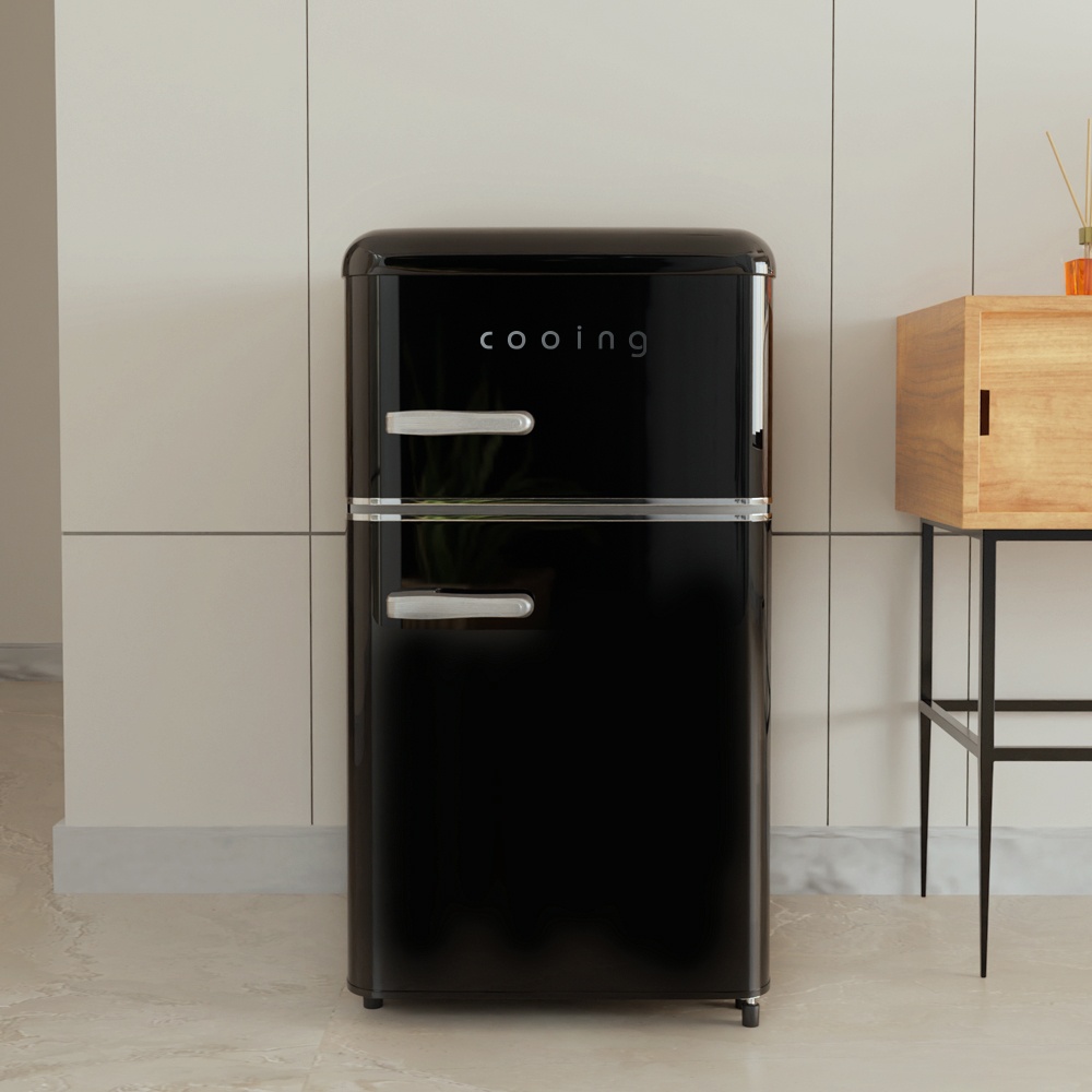 쿠잉 레트로 미니냉장고 REF-D85 소형 원룸 필수템 추천